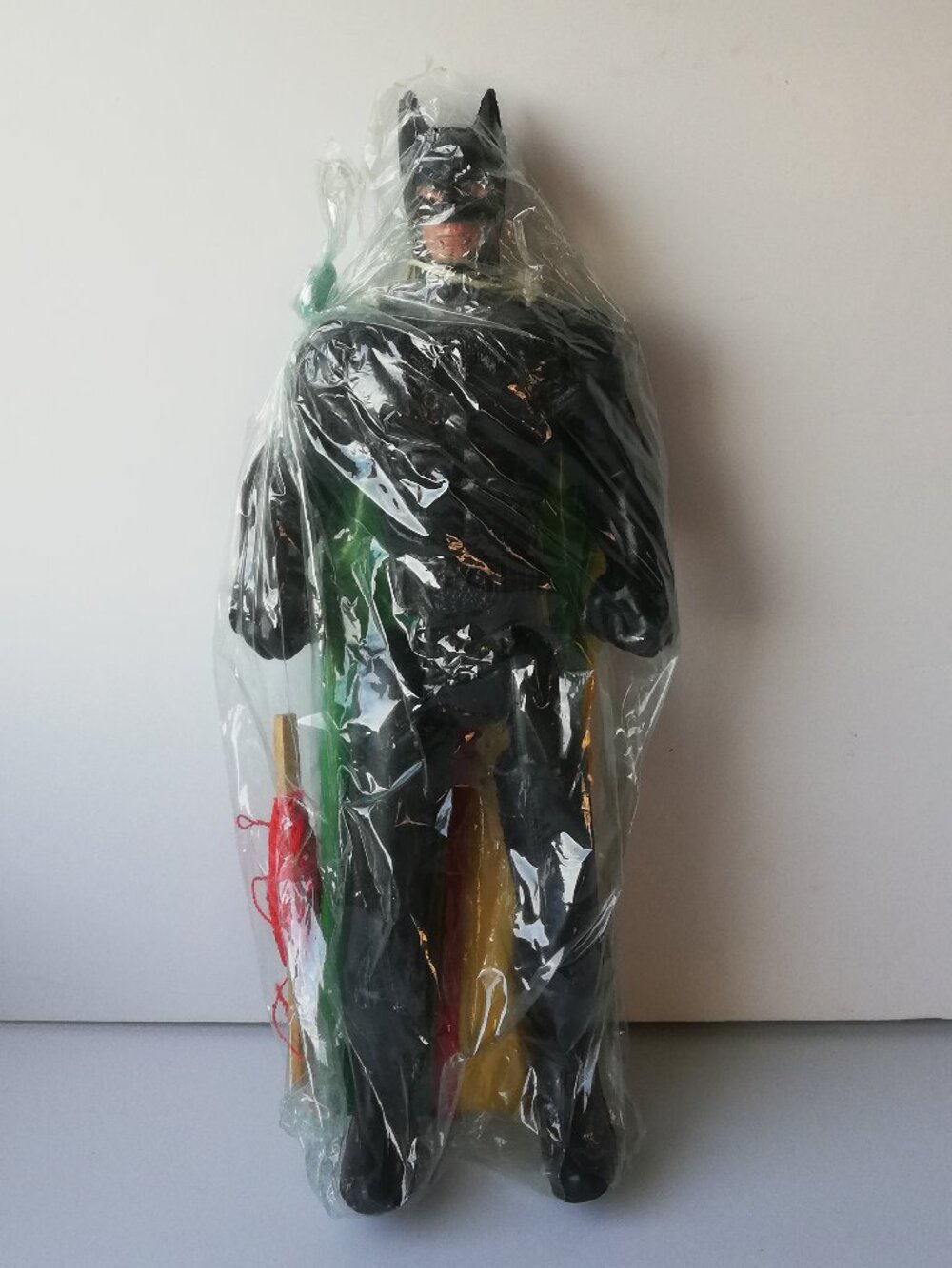 Vintage 1990s Batman Bootleg 12" Parachute Figure (Unused / Sealed)